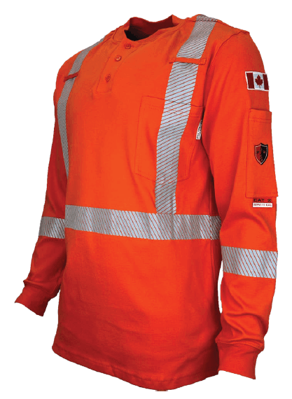 CHANDAIL MANCHES LONGUES BANDES 2" ATLAS HENLEY FR/AR