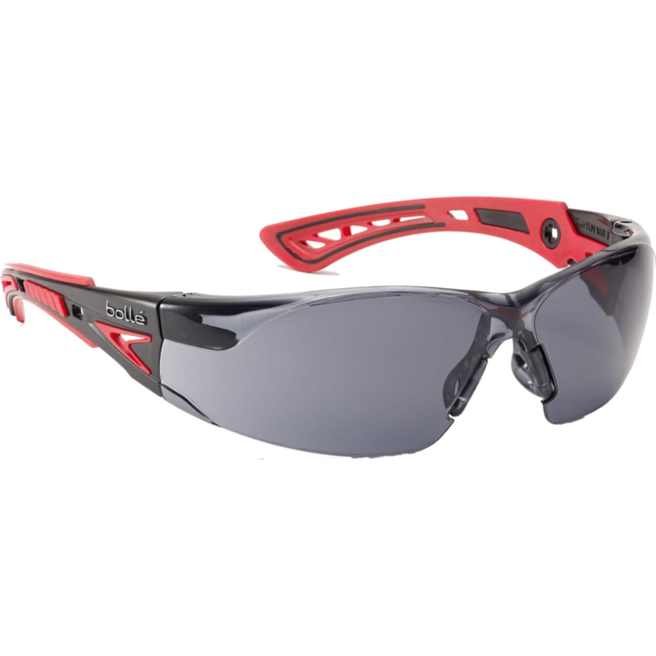 RUSH SAFETY GLASSES - RED/BLACK/SMOKE