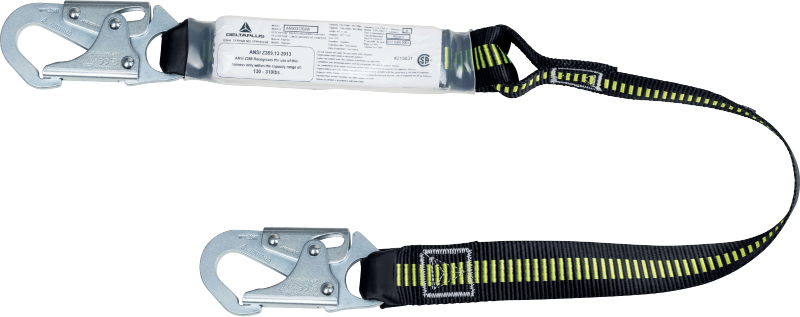 LONGE ABSORBEUR D'ENERGIE CSA 2 CROCHETS