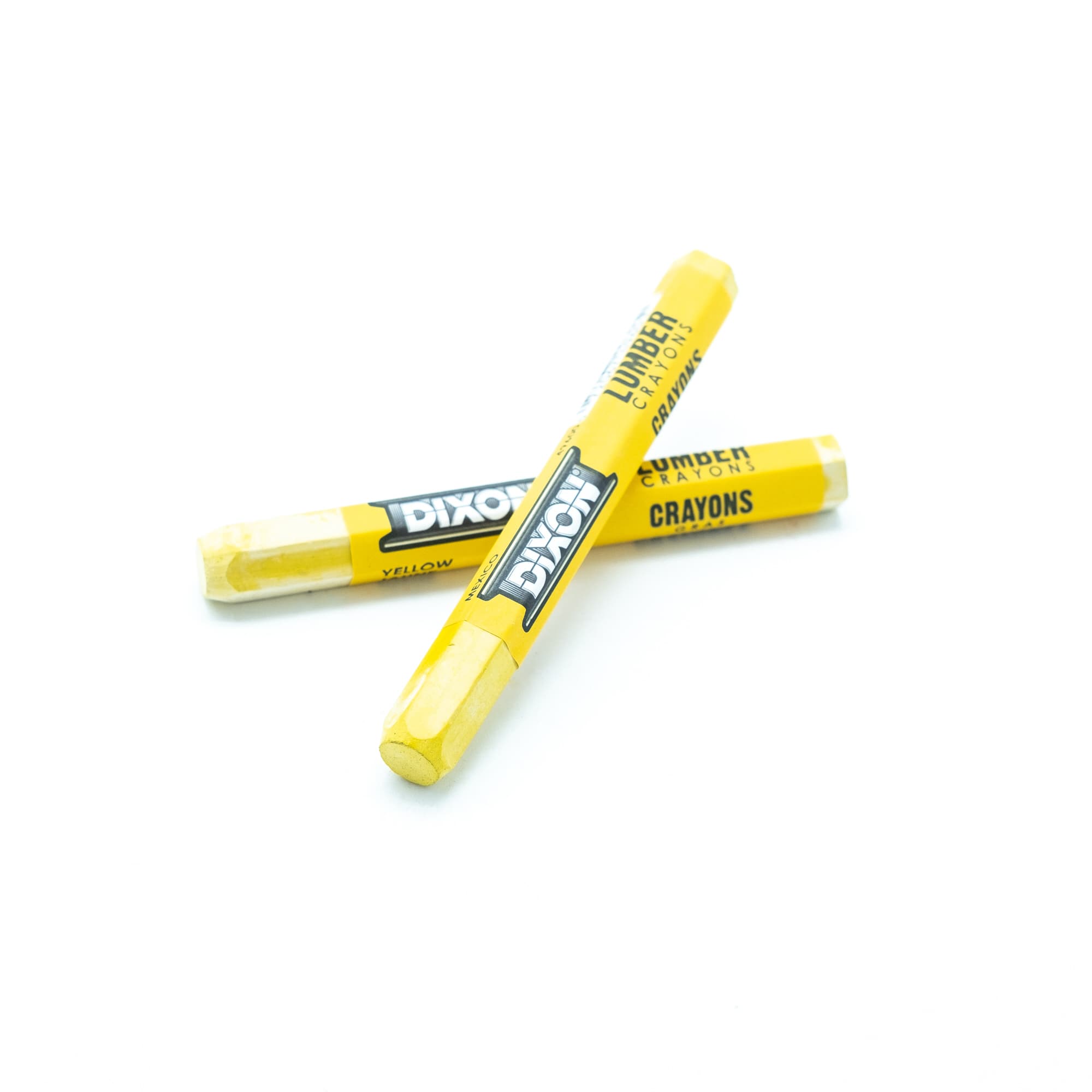 DIXON BOLD WAX CRAYONS, YELLOW - PACK OF 12