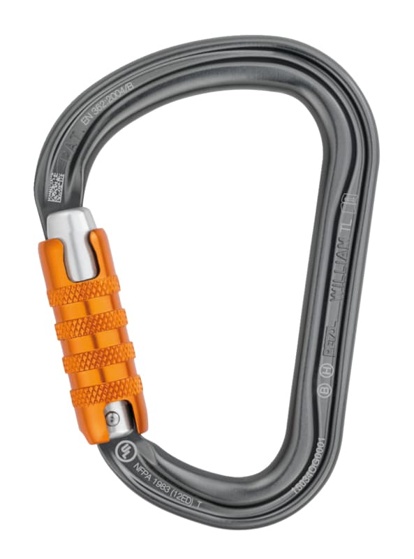 WILLIAM MOUSQUETON ASYMÉTRIQUE, TRIACT-LOCK DE PETZL™