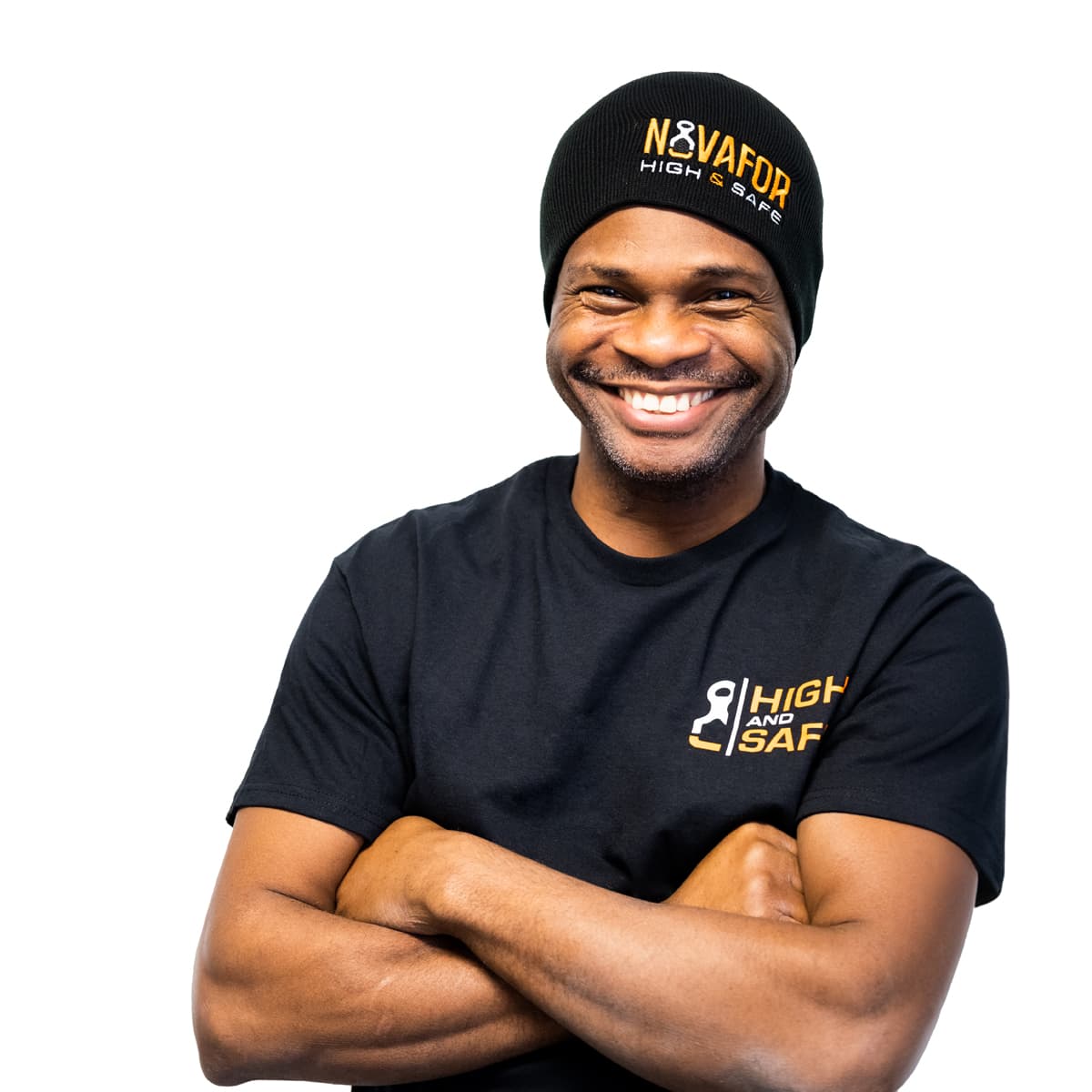 TUQUE NOIRE BRODÉE - SANS REBORD