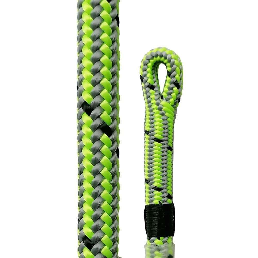 VEGA CLIMBING ROPE, GREEN & GREY - 11.7 MM
